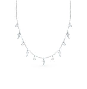 серебряное шейное украшение с фианитами