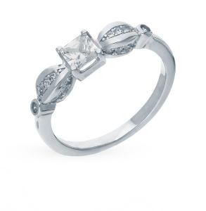 серебряное кольцо с фианитами