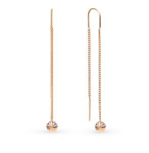 золотые серьги с фианитами