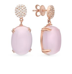 серебряные серьги с алпанитом и фианитами