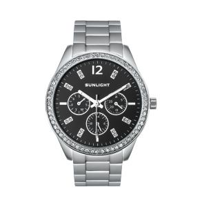 Женские часы с календарем на металлическом браслете