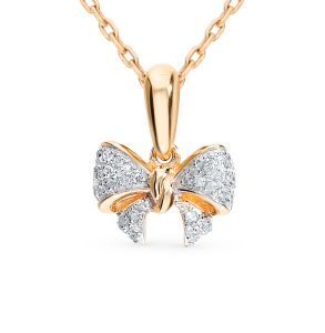 золотая подвеска с бриллиантами