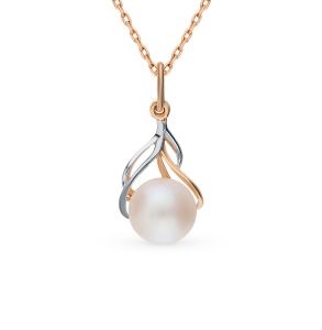 золотая подвеска с жемчугом