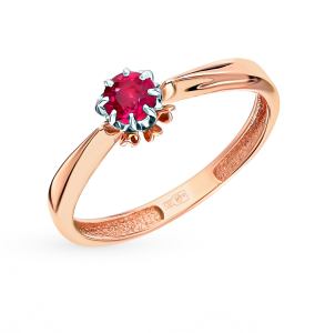 золотое кольцо с рубинами