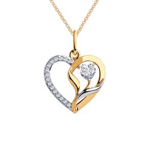 золотая подвеска с фианитами SOKOLOV 035602*