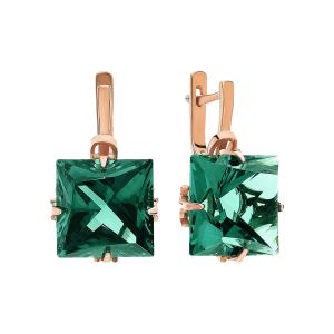 золотые серьги с аквамарином