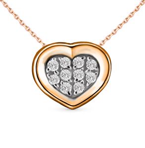 золотая подвеска с фианитами