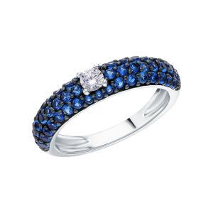 Серебряное кольцо SUNLIGHT: белое серебро 925 пробы — купить в интернет ...