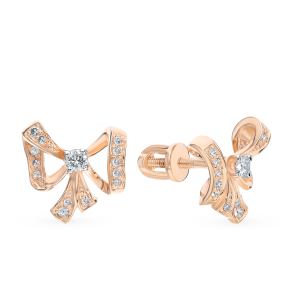 золотые серьги с бриллиантами