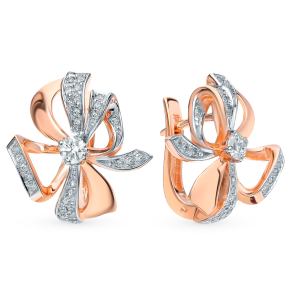 золотые серьги с бриллиантами