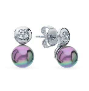 серебряные серьги с жемчугом