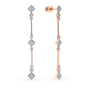 золотые серьги с бриллиантами