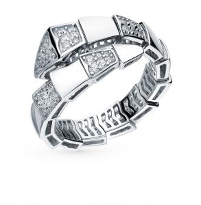 серебряное кольцо с фианитами