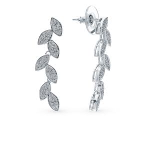 стальные серьги с фианитами