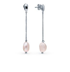 серебряные серьги с жемчугом