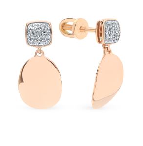 золотые серьги с бриллиантами