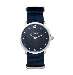 Тонкие женские часы на текстильном ремне "NATO"