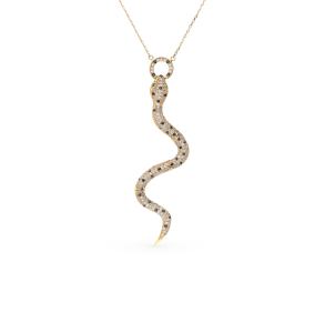 золотое шейное украшение с фианитами