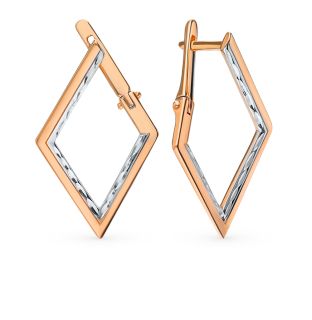 Серебряные серьги AQUAMARINE 31162.6: розовое серебро 925 пробы — купить в интернет-магазине SUNLIGHT, фото, артикул 87449
