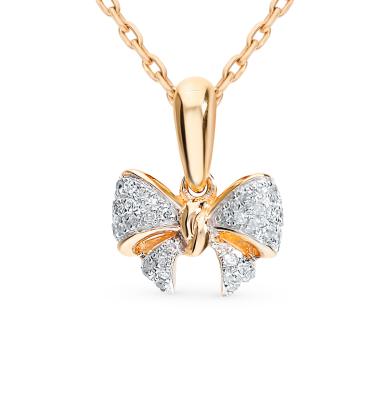 Золотая подвеска с бриллиантами