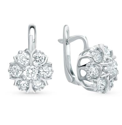 Золотые серьги с бриллиантами