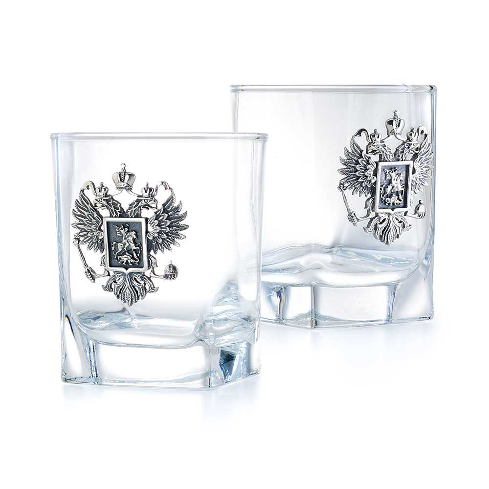 Стекло набор стаканов с серебряной вставкой в Екатеринбурге
