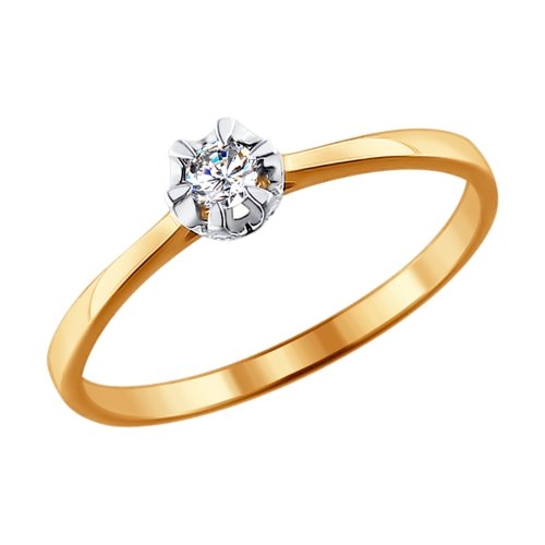 Золотое кольцо с бриллиантами SOKOLOV 1011364 в Самаре