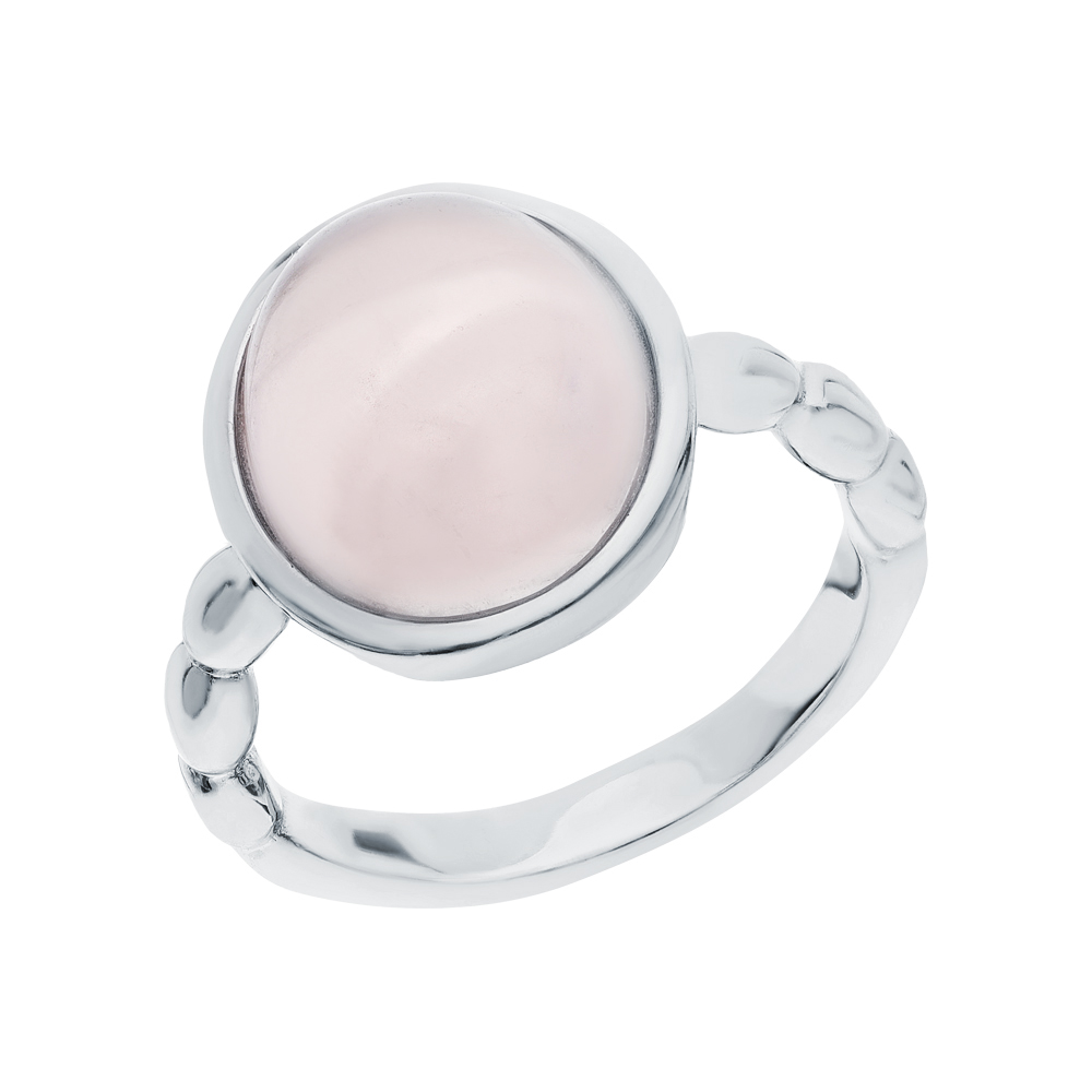 Серебряное кольцо с кварцем розовым в Екатеринбурге
