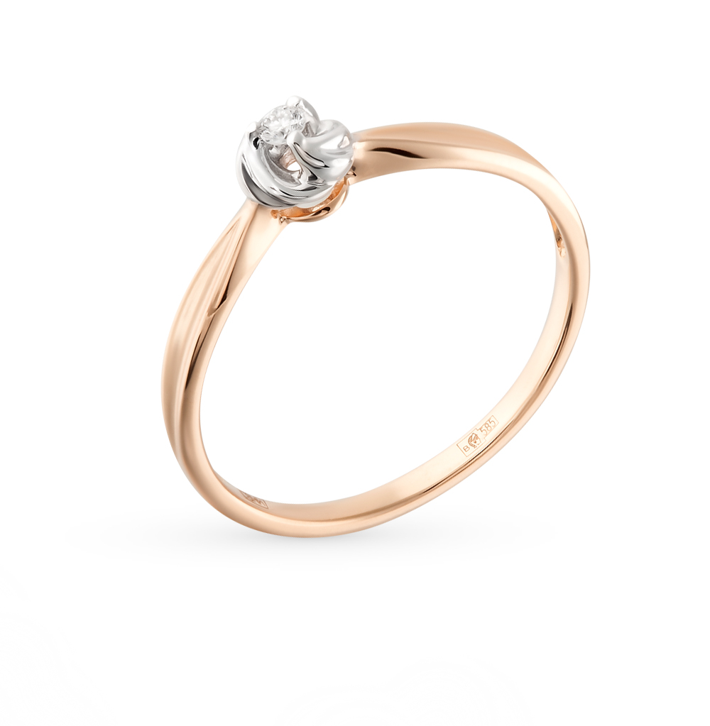 Фото «Золотое кольцо с бриллиантами SOKOLOV 1011385»