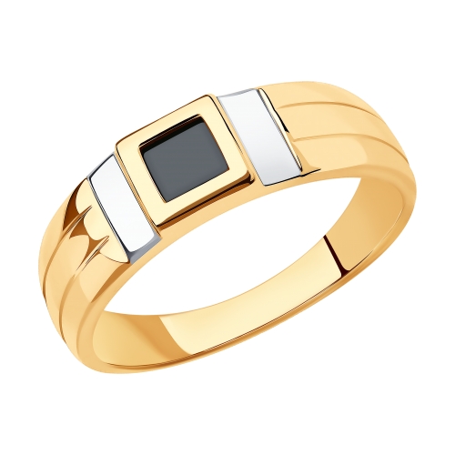 Золотое кольцо с ониксом в Екатеринбурге
