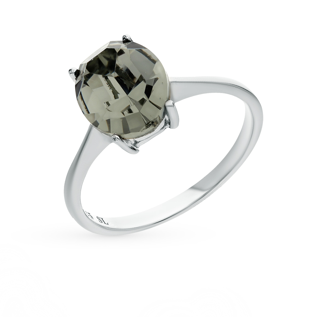 Серебряное кольцо с кристаллами в Новосибирске