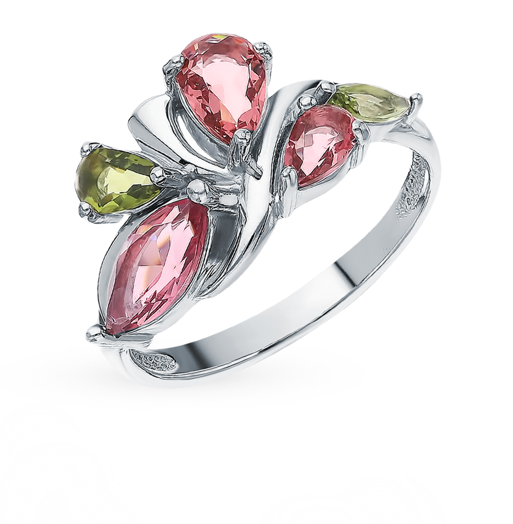 Серебряное кольцо с ювелирным стеклом в Краснодаре