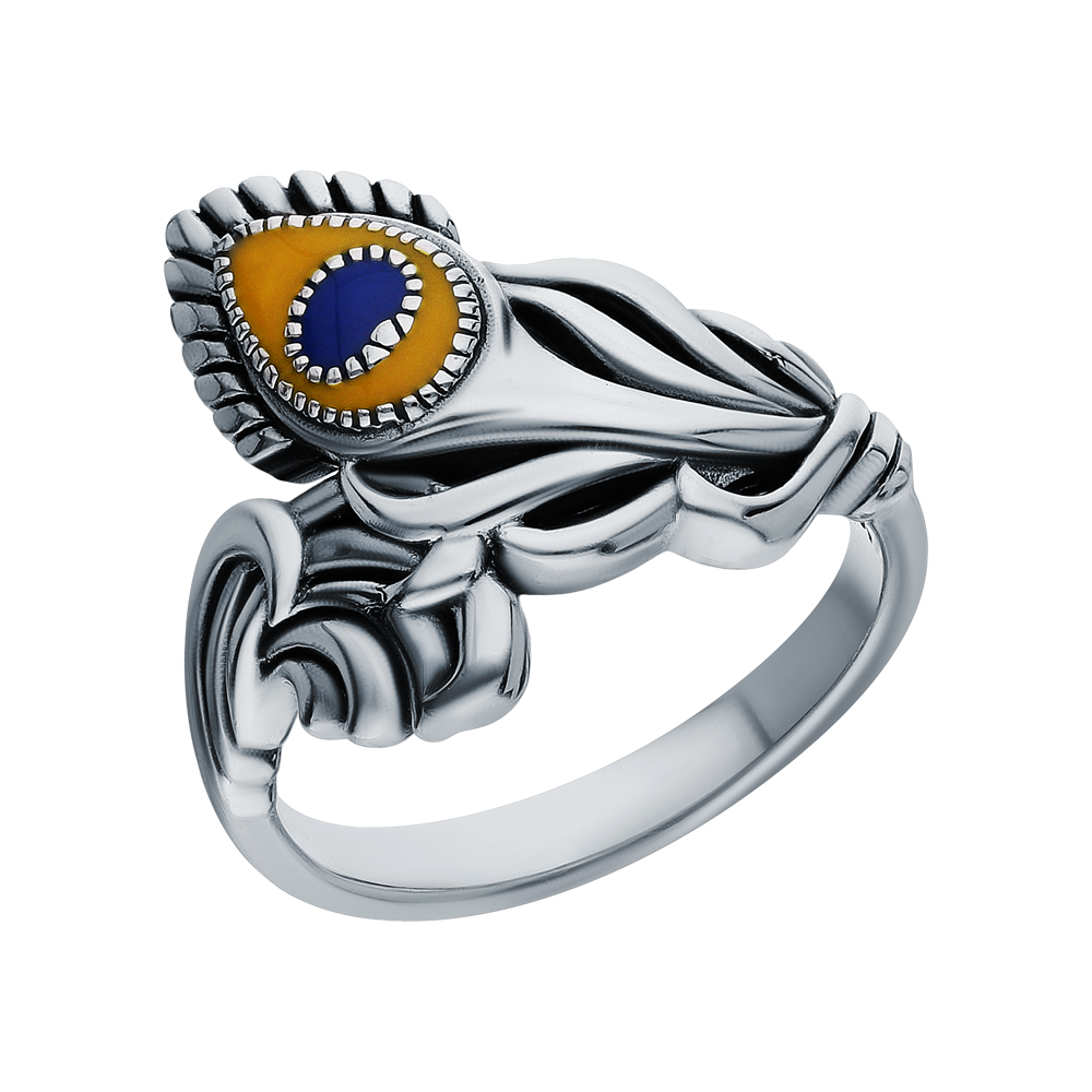 Серебряное кольцо с эмалью в Краснодаре