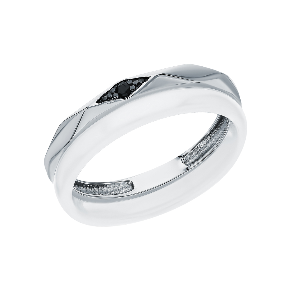 Серебряное кольцо с керамикой и ювелирными кристаллами в Самаре