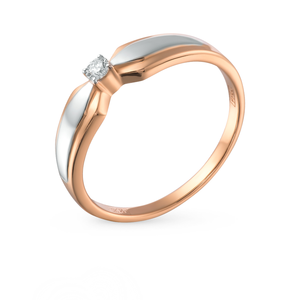 Фото «Золотое кольцо с бриллиантами SOKOLOV 1011428»