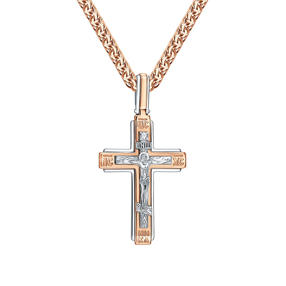 Золотой крест-подвеска с бриллиантом в Краснодаре