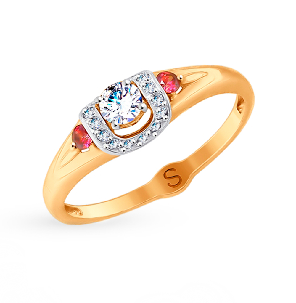 Золотое кольцо с фианитами SOKOLOV 017836* в Краснодаре