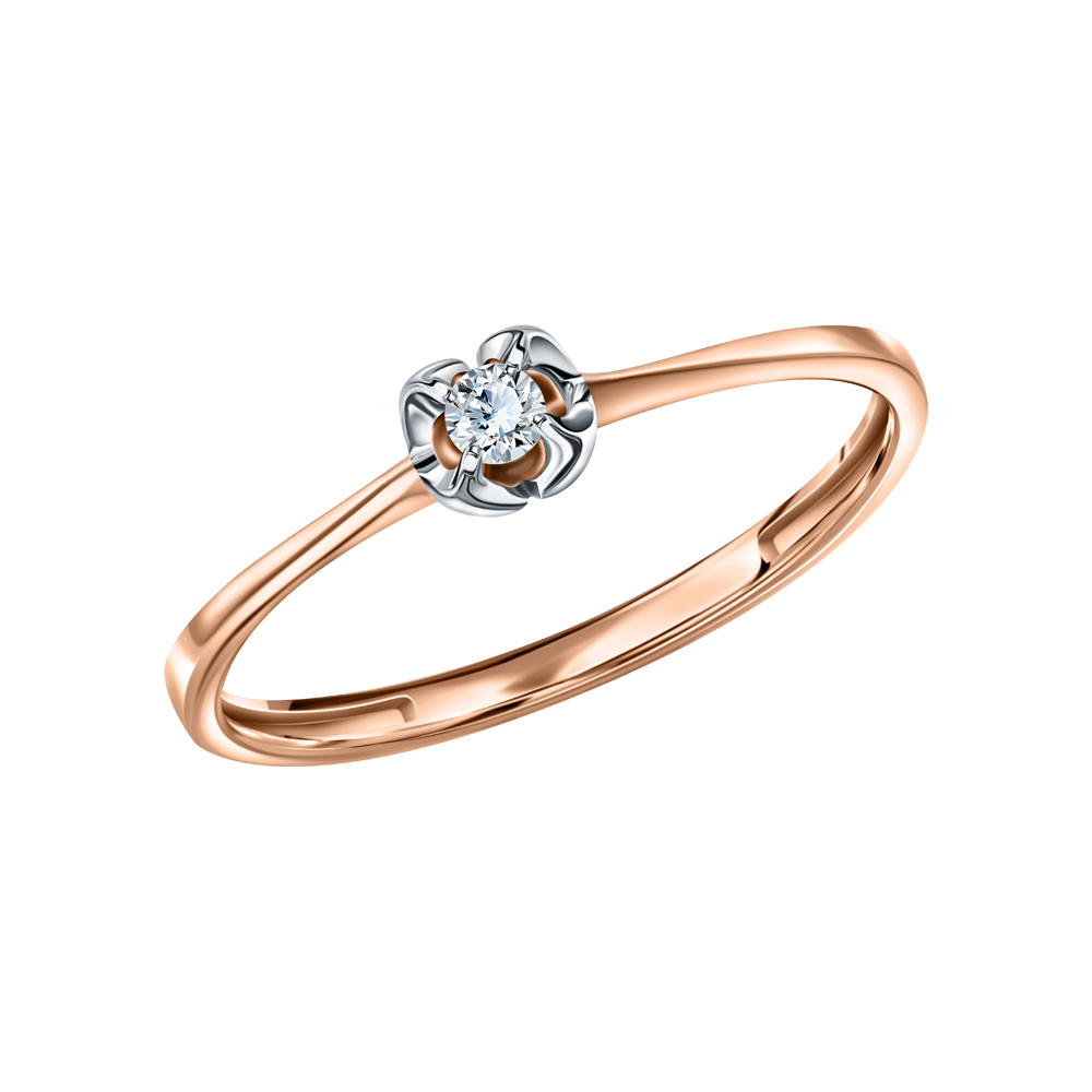 Золотое кольцо с бриллиантом в Екатеринбурге