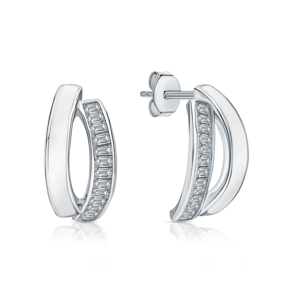 Серебряные серьги с эмалью и фианитами в Самаре