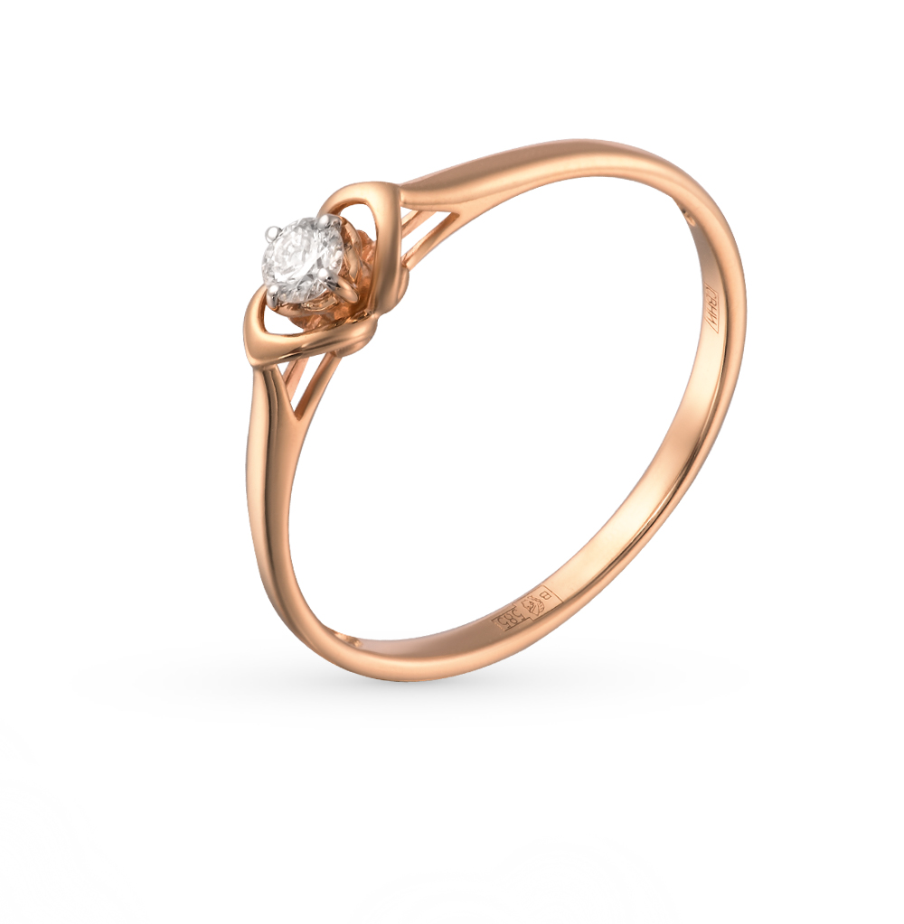 Фото «Золотое кольцо с бриллиантами SOKOLOV 1011436»