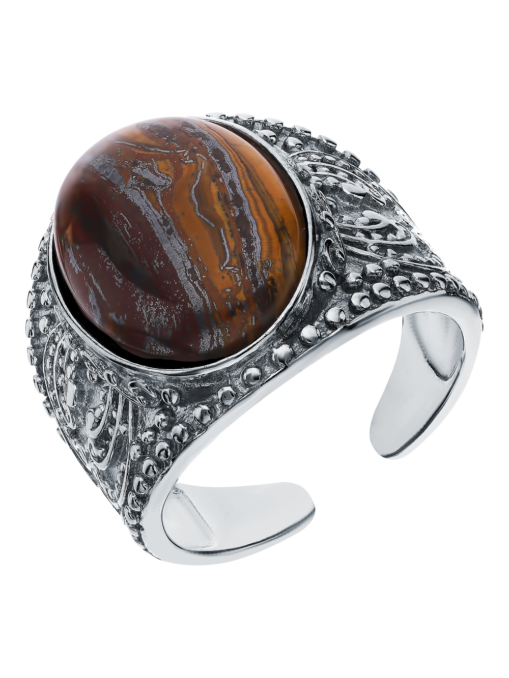 Серебряное кольцо с гематитом в Краснодаре