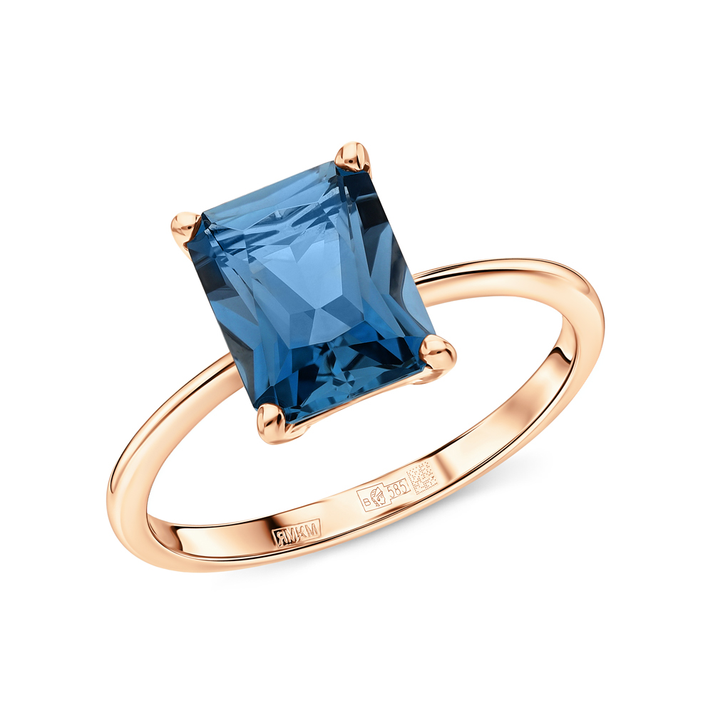 Золотое кольцо с топазами природными в Нижнем Новгороде