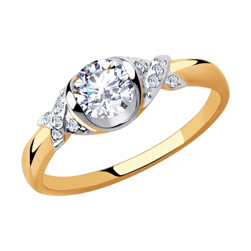 Золотое кольцо с фианитами SOKOLOV 018248 в Самаре