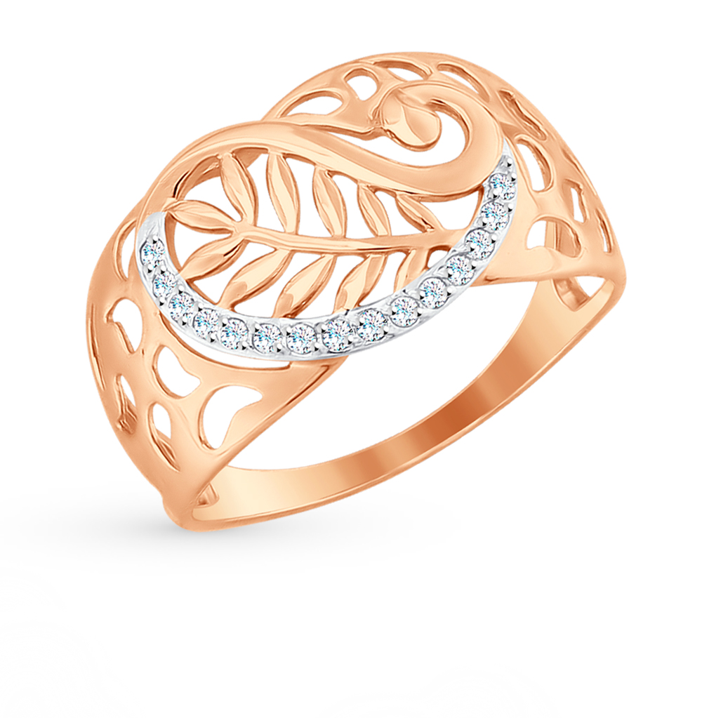 Золотое кольцо с фианитами SOKOLOV 017649* в Краснодаре
