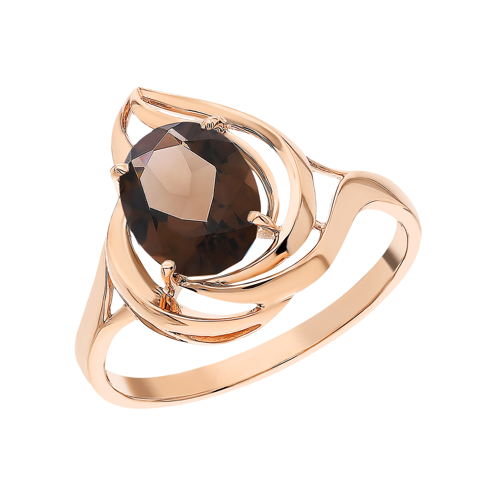 Фото «Золотое кольцо с кварцами дымчатыми»