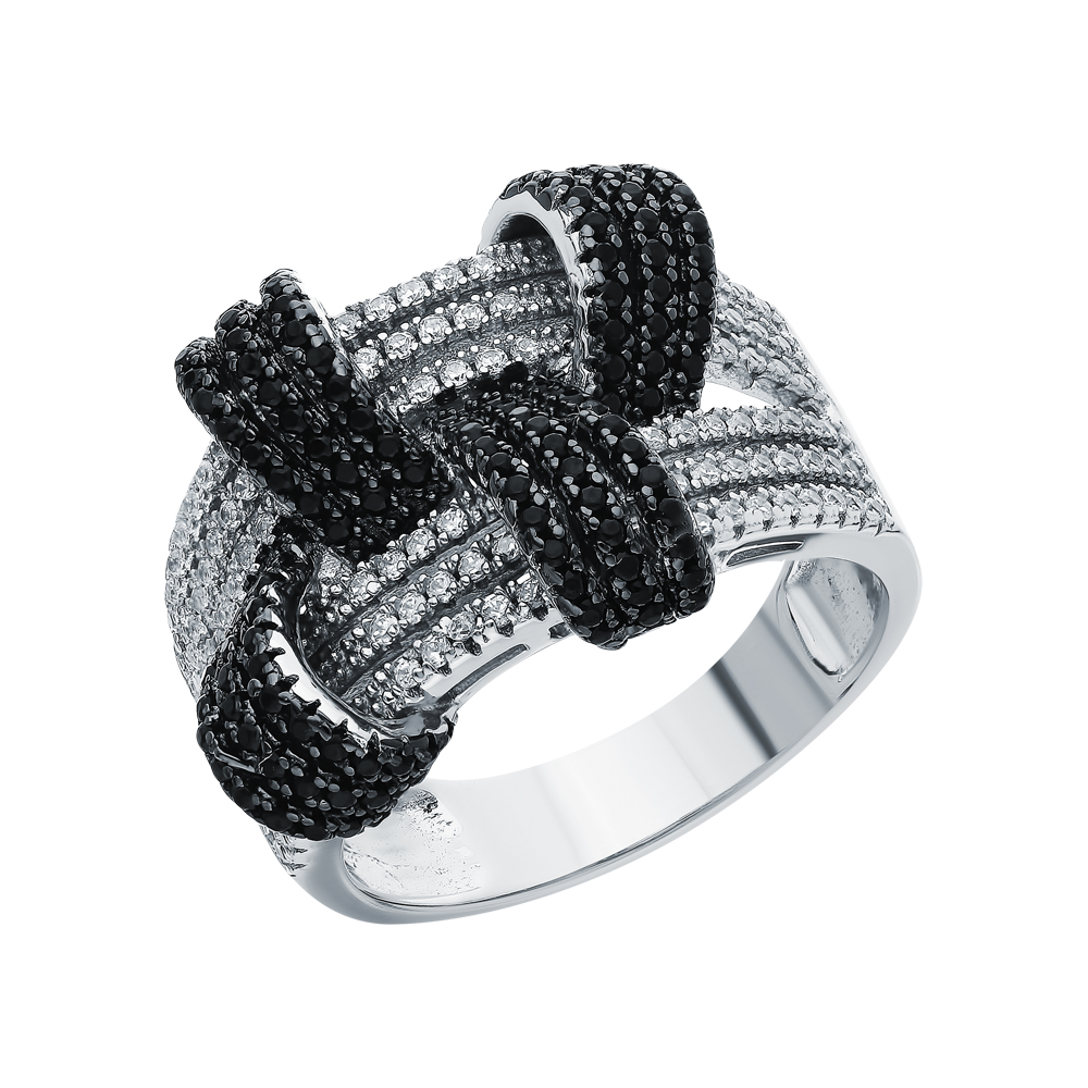 Фото «Серебряное кольцо с фианитами и нанокристаллами»