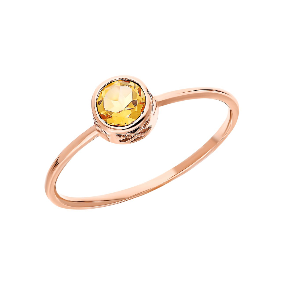 Золотое кольцо с цитринами в Краснодаре