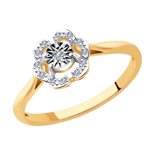 Золотое кольцо с бриллиантами SOKOLOV 1011954 в Новосибирске