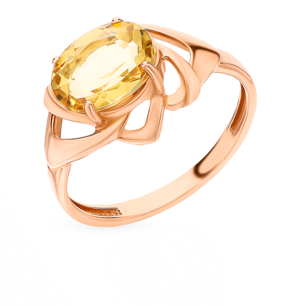 Золотое кольцо с цитринами в Екатеринбурге