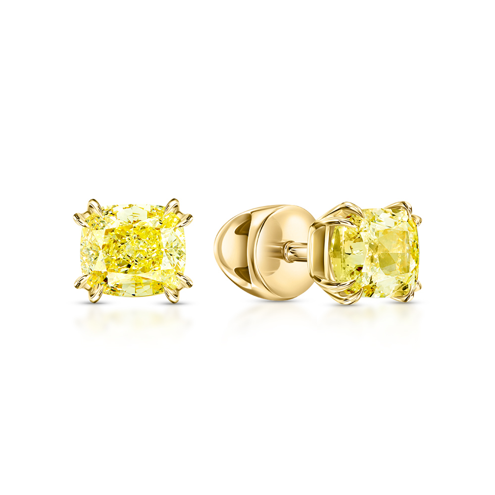 Золотые серьги с жёлтыми бриллиантами в Самаре